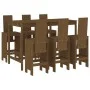 Mesa y taburetes altos de jardín 7 pzas madera pino marrón miel de , Conjuntos de jardín - Ref: Foro24-3157784, Precio: 579,4...