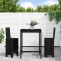 Set de mesa y taburetes altos jardín 3 pzas madera pino negro de , Conjuntos de jardín - Ref: Foro24-3157767, Precio: 243,46 ...