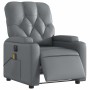 Sillón de masaje reclinable eléctrico cuero sintético gris en Sillones | Comprar online en Foru.es
