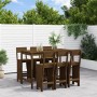 Mesa y taburetes altos de jardín 7 pzas madera pino marrón miel de , Conjuntos de jardín - Ref: Foro24-3157814, Precio: 549,4...