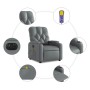Sillón de masaje reclinable eléctrico cuero sintético gris en Sillones | Comprar online en Foru.es