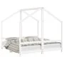Estructura de cama de niños madera de pino blanco 2x(80x160) cm de , Cunas y camas para niños - Ref: Foro24-3200596, Precio: ...