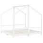 Estructura de cama de niños madera de pino blanco 2x(80x160) cm de , Cunas y camas para niños - Ref: Foro24-3200596, Precio: ...