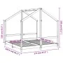 Estructura de cama de niños madera de pino blanco 2x(80x160) cm de , Cunas y camas para niños - Ref: Foro24-3200596, Precio: ...