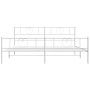 Estructura cama metal con cabecero y pie cama blanco 183x213 cm de , Camas y somieres - Ref: Foro24-355535, Precio: 131,67 €,...