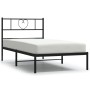 Estructura de cama con cabecero metal negro 75x190 cm de , Camas y somieres - Ref: Foro24-355453, Precio: 56,79 €, Descuento: %