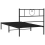 Estructura de cama con cabecero metal negro 75x190 cm de , Camas y somieres - Ref: Foro24-355453, Precio: 56,79 €, Descuento: %