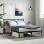 Estructura de cama con cabecero metal negro 140x200 cm de , Camas y somieres - Ref: Foro24-355464, Precio: 112,19 €, Descuent...
