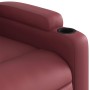 Sillón de masaje reclinable de cuero artificial rojo tinto en Sillones | Comprar online en Foru.es