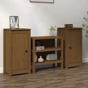 Aparadores 2 uds madera maciza de pino marrón miel 40x35x80 cm de , Aparadores - Ref: Foro24-813731, Precio: 77,92 €, Descuen...