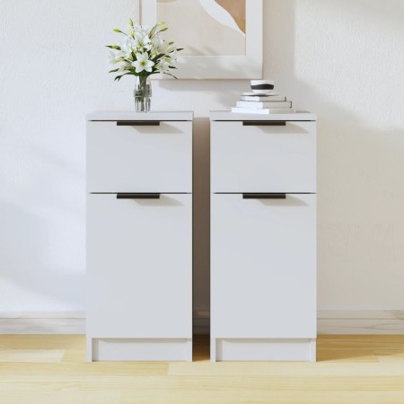 Aparadores 2 uds madera contrachapada blanco 30x30x70 cm de , Aparadores - Ref: Foro24-811116, Precio: 97,65 €, Descuento: %