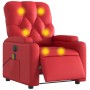 Sillón de masaje reclinable eléctrico de cuero artificial rojo en Sillones | Comprar online en Foru.es