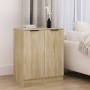 Aparadores 2 uds madera contrachapada roble Sonoma 30x30x70 cm de , Aparadores - Ref: Foro24-811140, Precio: 77,95 €, Descuen...