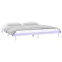 Estructura de cama con LED madera maciza blanca 120x200 cm de , Camas y somieres - Ref: Foro24-820602, Precio: 110,24 €, Desc...