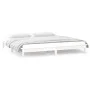 Estructura de cama con LED madera maciza blanca 120x200 cm de , Camas y somieres - Ref: Foro24-820602, Precio: 110,24 €, Desc...