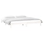 Estructura de cama con LED madera maciza blanca 120x200 cm de , Camas y somieres - Ref: Foro24-820602, Precio: 112,18 €, Desc...
