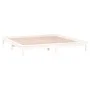 Estructura de cama con LED madera maciza blanca 120x200 cm de , Camas y somieres - Ref: Foro24-820602, Precio: 110,24 €, Desc...