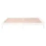 Estructura de cama con LED madera maciza blanca 120x200 cm de , Camas y somieres - Ref: Foro24-820602, Precio: 110,24 €, Desc...