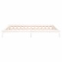 Estructura de cama con LED madera maciza blanca 120x200 cm de , Camas y somieres - Ref: Foro24-820602, Precio: 112,18 €, Desc...