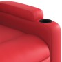 Sillón de masaje reclinable eléctrico de cuero artificial rojo en Sillones | Comprar online en Foru.es