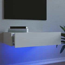 Mueble para TV con luces LED blanco 60x35x15,5 cm de , Muebles TV - Ref: Foro24-842886, Precio: 53,13 €, Descuento: %