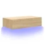 Mueble de TV con luces LED roble Sonoma 60x35x15,5 cm de , Muebles TV - Ref: Foro24-842890, Precio: 46,51 €, Descuento: %