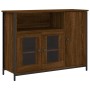 Aparador de madera de ingeniería marrón roble 100x35x75 cm de , Aparadores - Ref: Foro24-835513, Precio: 98,39 €, Descuento: %
