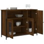 Aparador de madera de ingeniería marrón roble 100x35x75 cm de , Aparadores - Ref: Foro24-835513, Precio: 98,39 €, Descuento: %