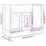 Engineered wood brown oak sideboard 100x35x75 cm by , Sideboards - Ref: Foro24-835513, Price: 96,86 €, Discount: %