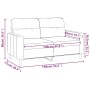 Sofá de 2 plazas de tela negro 120 cm de , Sofás - Ref: Foro24-359231, Precio: 184,77 €, Descuento: %