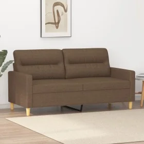 Sofá de 2 plazas de tela marrón 140 cm de , Sofás - Ref: Foro24-359238, Precio: 207,61 €, Descuento: %