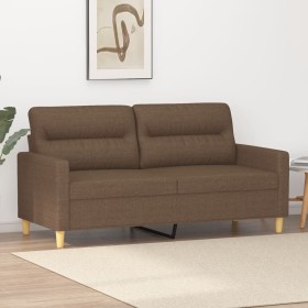 Sofá de 2 plazas de tela marrón 140 cm de , Sofás - Ref: Foro24-359238, Precio: 210,78 €, Descuento: %