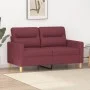 Sofá de 2 plazas de tela rojo tinto 120 cm de , Sofás - Ref: Foro24-359233, Precio: 210,60 €, Descuento: %