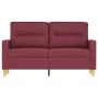 Sofá de 2 plazas de tela rojo tinto 120 cm de , Sofás - Ref: Foro24-359233, Precio: 210,60 €, Descuento: %