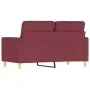 Sofá de 2 plazas de tela rojo tinto 120 cm de , Sofás - Ref: Foro24-359233, Precio: 210,60 €, Descuento: %