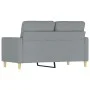Light gray fabric 2-seater sofa, 120 cm by , Sofas - Ref: Foro24-359227, Price: 194,73 €, Discount: %
