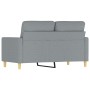 Sofá de 2 plazas de tela gris claro 120 cm de , Sofás - Ref: Foro24-359227, Precio: 200,79 €, Descuento: %