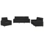 3-piece sofa set with black fabric cushions by , Sofas - Ref: Foro24-3201556, Price: 621,58 €, Discount: %