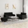 Set Sofas mit Kissen 3 Stück schwarzer Stoff von , Sofas - Ref: Foro24-3201596, Preis: 493,11 €, Rabatt: %