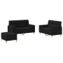 Juego de sofás con cojines 3 piezas tela negro de , Sofás - Ref: Foro24-3201596, Precio: 493,11 €, Descuento: %