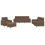 Juego de sofás con cojines 4 piezas tela marrón de , Sofás - Ref: Foro24-3201563, Precio: 656,00 €, Descuento: %