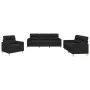 Juego de sofás con cojines 3 piezas tela negro de , Sofás - Ref: Foro24-3201540, Precio: 580,67 €, Descuento: %