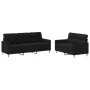 Juego de sofás con cojines 2 piezas tela negro de , Sofás - Ref: Foro24-3201604, Precio: 447,65 €, Descuento: %