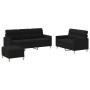 Juego de sofás con cojines 3 piezas tela negro de , Sofás - Ref: Foro24-3201612, Precio: 520,31 €, Descuento: %