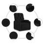 Sillón reclinable elevable cuero artificial negro en Sillones | Comprar online en Foru.es