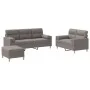 Juego de sofás con cojines 3 piezas tela gris taupe de , Sofás - Ref: Foro24-3201631, Precio: 551,83 €, Descuento: %