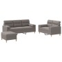 Juego de sofás con cojines 3 piezas tela gris taupe de , Sofás - Ref: Foro24-3201631, Precio: 531,21 €, Descuento: %