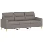 Juego de sofás con cojines 3 piezas tela gris taupe de , Sofás - Ref: Foro24-3201631, Precio: 551,83 €, Descuento: %