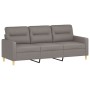 Juego de sofás con cojines 3 piezas tela gris taupe de , Sofás - Ref: Foro24-3201631, Precio: 531,21 €, Descuento: %