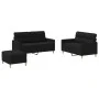 Juego de sofás con cojines 3 piezas tela negro de , Sofás - Ref: Foro24-3201580, Precio: 454,33 €, Descuento: %